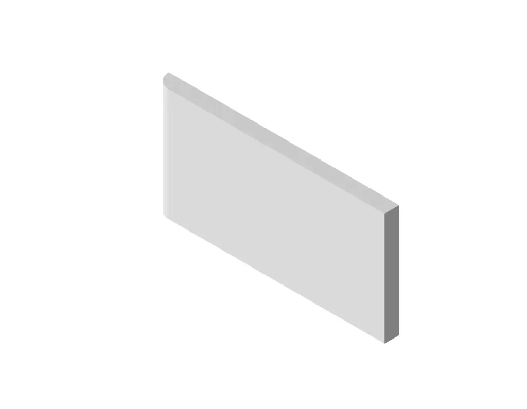 3" x 6" bullnose trim - short