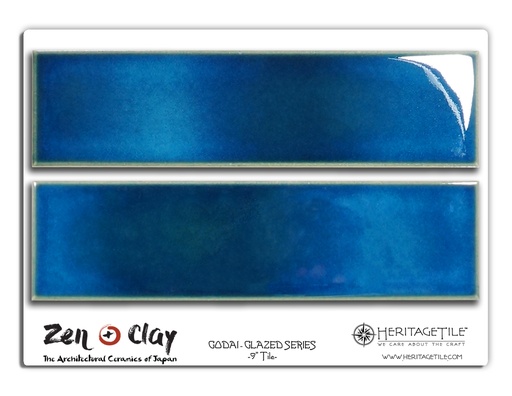 [XKJTS205] Sample Card - Midnight Blue Godai Glazed 9" Field Tile