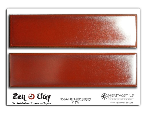 [XKJTS210] Sample Card - Plum Red Godai Glazed 9" Field Tile